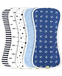 5pk Urban Baby Burp Cloths, Organic Burping Cloth for Babies, Rags Girls, Boys