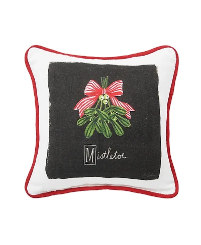 Mistletoe Alphabet Printed Throw Pillow