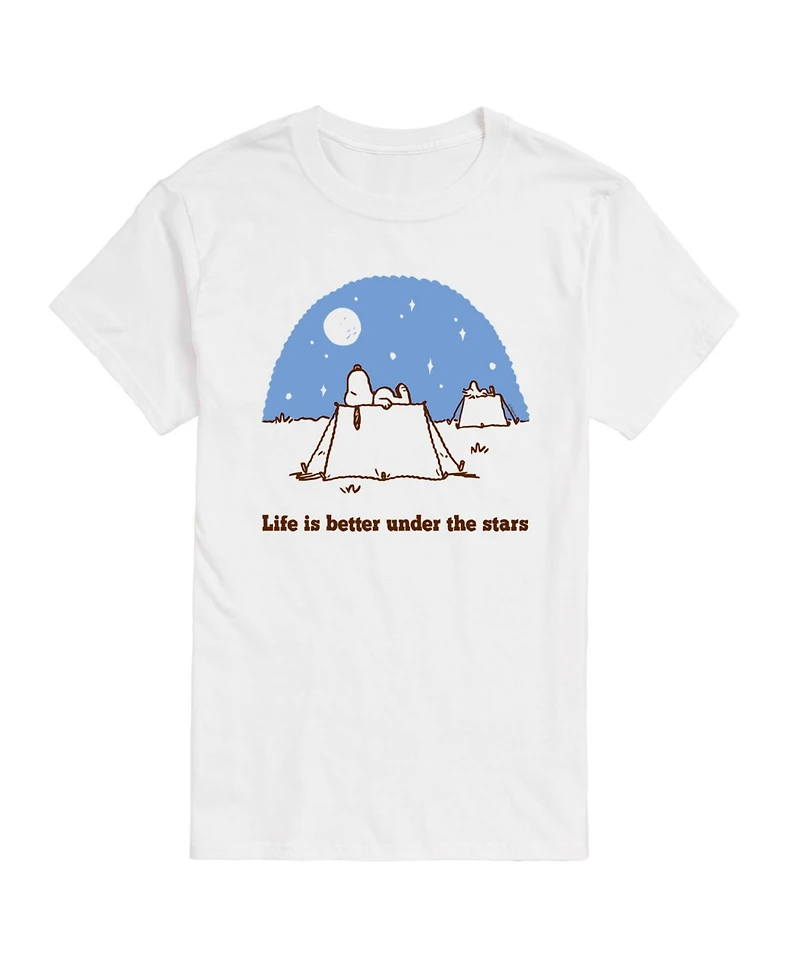 Men's Peanuts Better Under Stars T-shirt