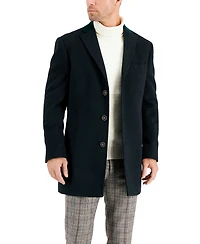 Tallia Men's Wool Blend Solid Overcoat