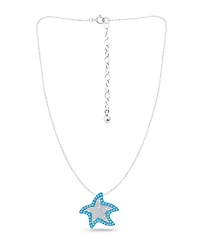 Giani Bernini Crystal Star Fish Sterling Silver Necklace