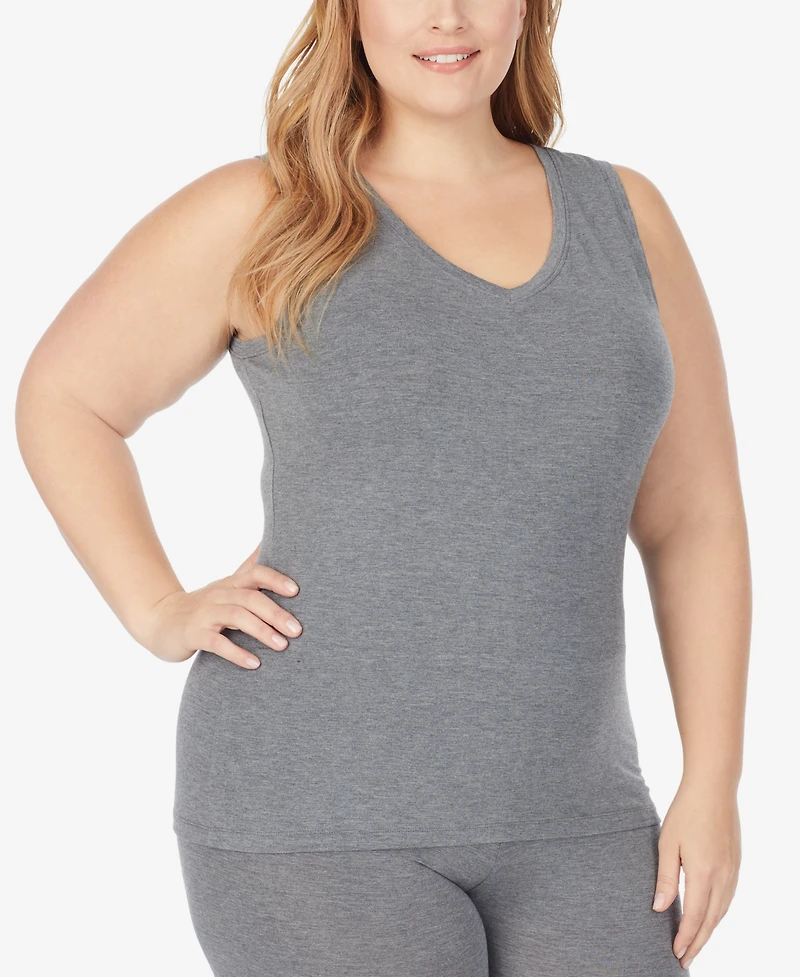 Cuddl Duds Plus Size Softwear with Stretch Reversible Tank Top