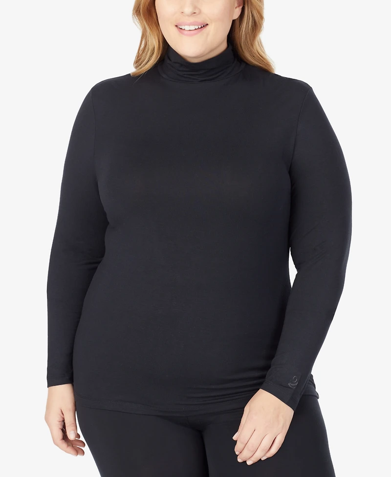 Cuddl Duds Plus Size Softwear with Stretch Turtleneck
