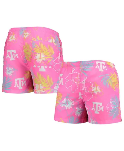Men's Foco Pink Texas A&M Aggies Neon Floral Swim Trunks