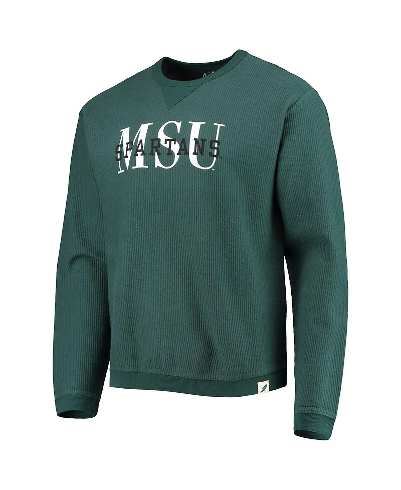 Men's League Collegiate Wear Green Michigan State Spartans Timber Pullover Sweatshirt