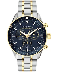Movado Men's Heritage Two Tone Stainless Steel Bracelet Watch 42mm