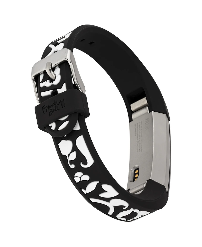WITHit Black Vines Silicone Band by French Bull designed for Fitbit Alta and Fitbit Alta Hr