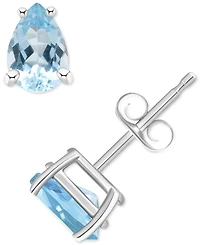 Aquamarine Pear Stud Earrings (3/4 ct. t.w.) 14k Gold