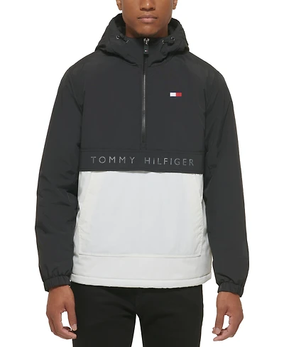 Tommy Hilfiger Men's Performance Taslan Popover Hooded Jacket