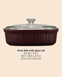 Corningware French Cabernet 2.5-Qt. Oval Baker