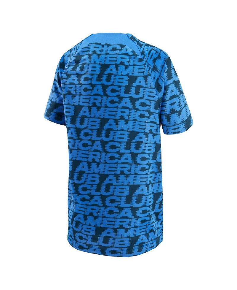 Big Boys Nike Blue Club America 2022 Pre-Match Raglan Performance Top