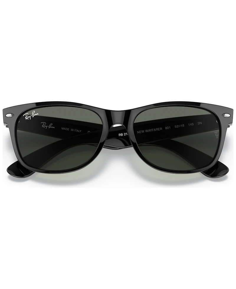 Ray-Ban Unisex Low Bridge Fit Sunglasses, RB2132F New Wayfarer Classic 58
