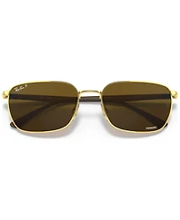 Ray-Ban Unisex Polarized Sunglasses, RB3684CH 58