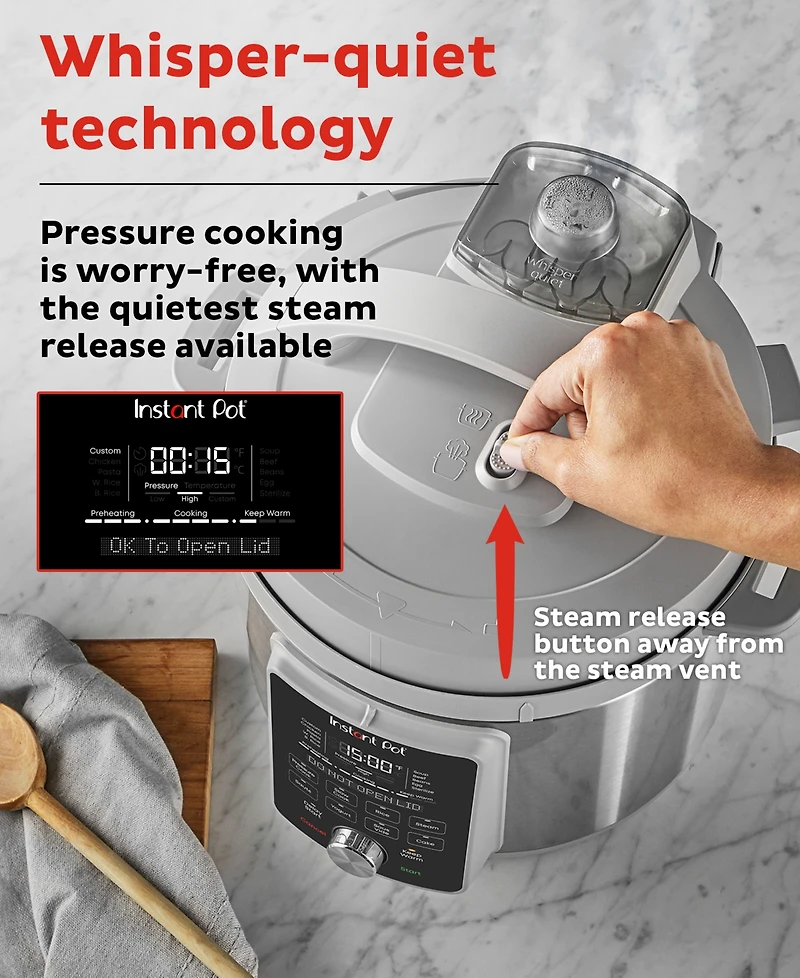 Instant Pot Duo Plus 8 Qt. Multi-Use Pressure Cooker with Whisper-Quiet Steam Release