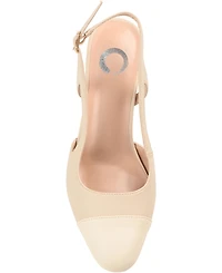 Journee Collection Women's Reignn Cap Toe Slingback Pumps