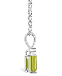 Peridot (1-1/10 ct. t.w.) and Diamond Accent Pendant Necklace 14K Yellow Gold or White