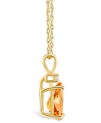 Citrine (1 ct. t.w.) and Diamond Accent Pendant Necklace 14k Yellow Gold or White
