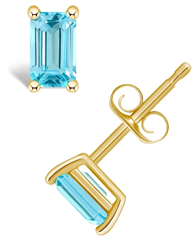 Topaz (3/4 ct. t.w.) Stud Earrings 14k Yellow Gold or White