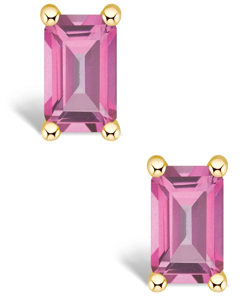 Pink Topaz (3/4 ct. t.w.) Stud Earrings 14K White Gold or Yellow