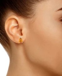 Citrine (1-7/8 ct. t.w.) and Diamond Accent Stud Earrings 14K Yellow Gold or White