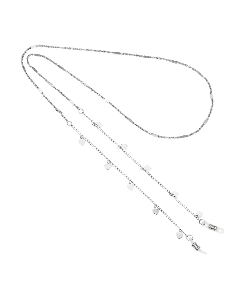 2028 Silver-Tone Heart Charms Eyeglass Holder