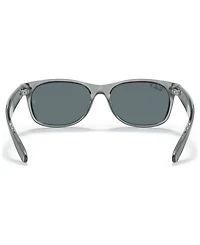Ray-Ban Unisex New Wayfarer Classic 55 Polarized Low Bridge Fit Sunglasses, RB2132F55-p