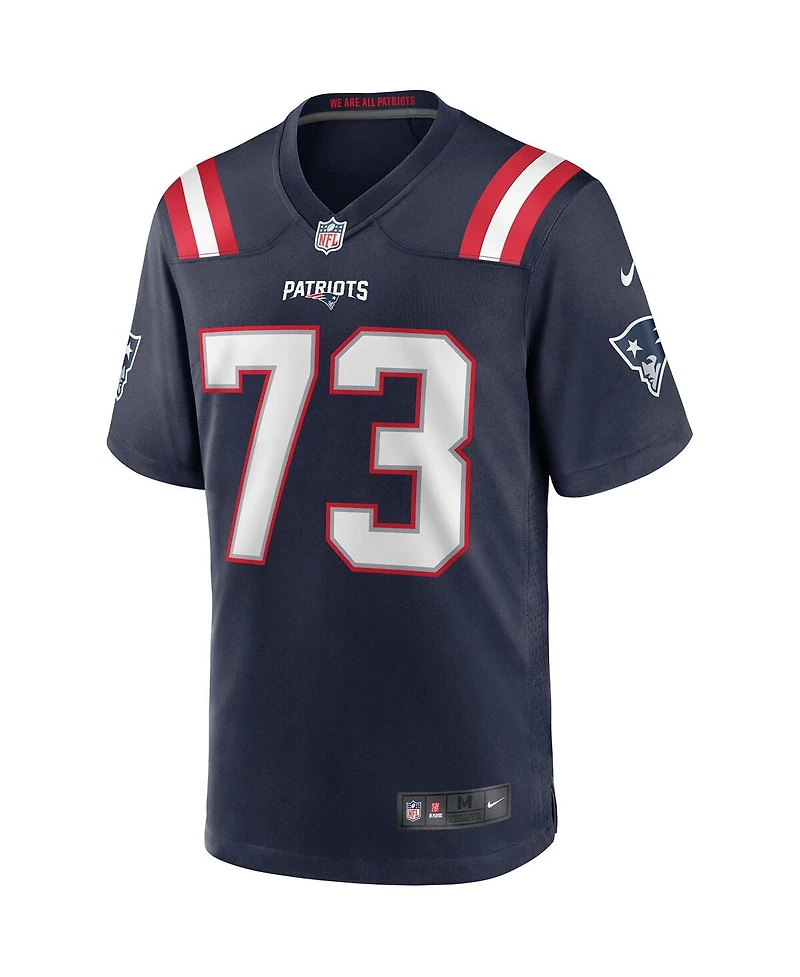 Men's Nike John Hannah Navy New England Patriots Game Retired Player Jersey