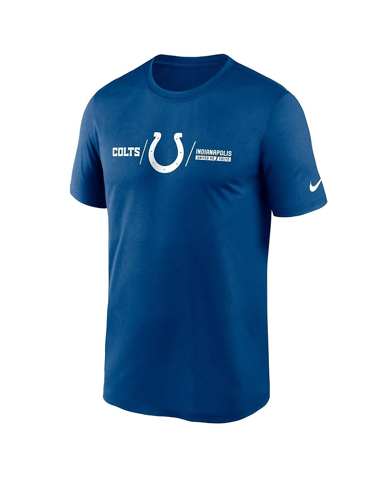 Men's Nike Royal Indianapolis Colts Horizontal Lockup Legend T-shirt