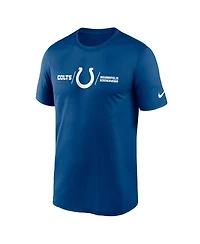 Men's Nike Royal Indianapolis Colts Horizontal Lockup Legend T-shirt