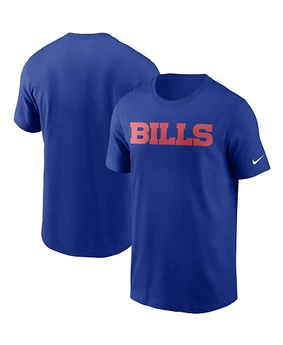 Men's Nike Royal Buffalo Bills Team Wordmark T-shirt