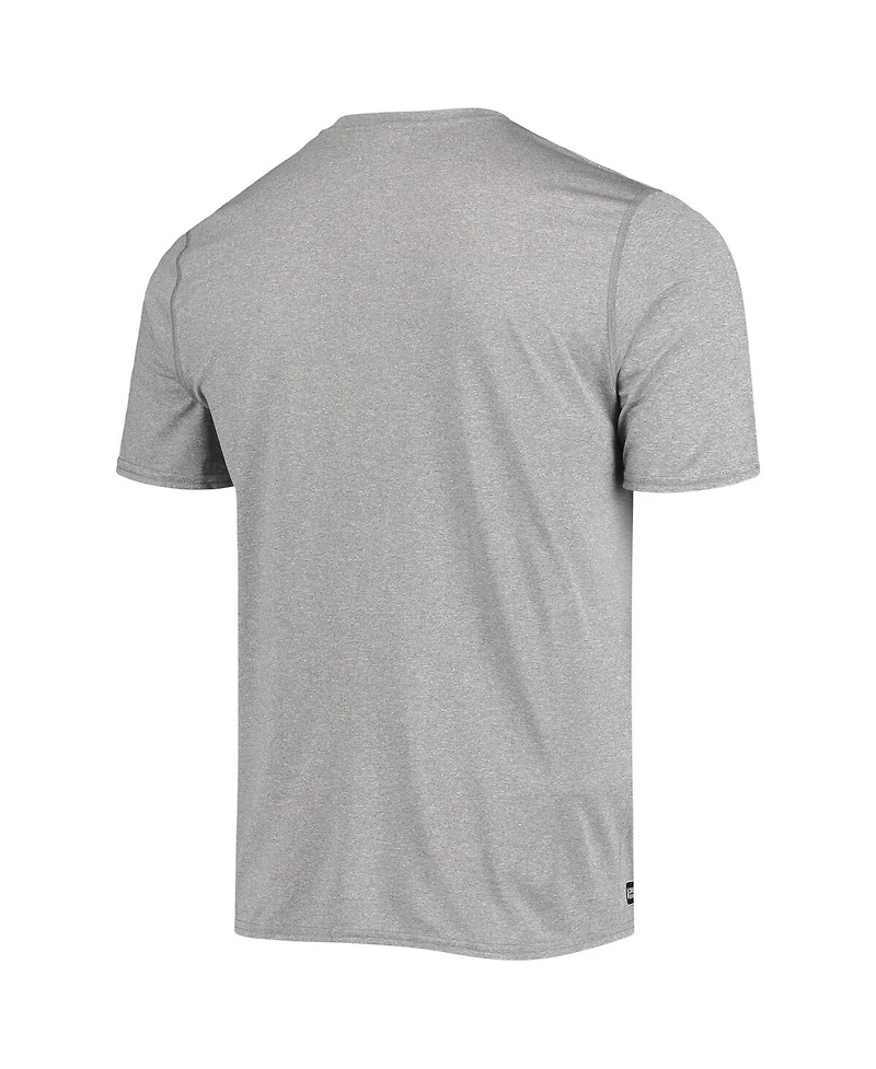 Men's New Era Heathered Gray Houston Texans Combine Authentic Game On T-shirt
