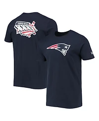 Men's New Era Navy New England Patriots Patch Up Collection Super Bowl Xxxvi T-shirt
