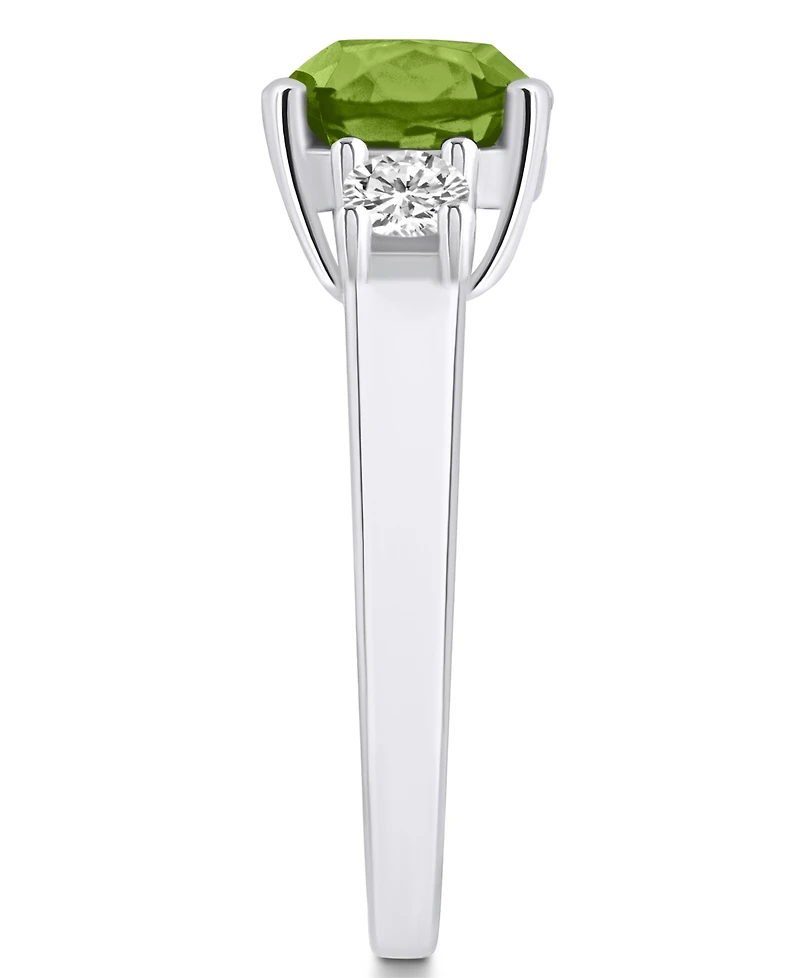 Macy's Peridot (2-3/8 ct. t.w.) and Diamond (1/3 Ring 14K White Gold