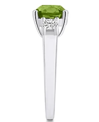 Macy's Peridot (2-3/8 ct. t.w.) and Diamond (1/3 Ring 14K White Gold
