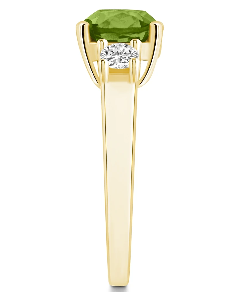 Macy's Peridot (2-3/8 ct. t.w.) and Diamond (1/3 Ring 14K Yellow Gold