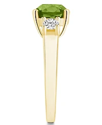 Macy's Peridot (2-3/8 ct. t.w.) and Diamond (1/3 Ring 14K Yellow Gold