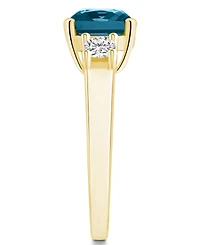 Macy's London Blue Topaz (2-3/4 ct. t.w.) and Diamond (1/3 Ring 14K Yellow Gold