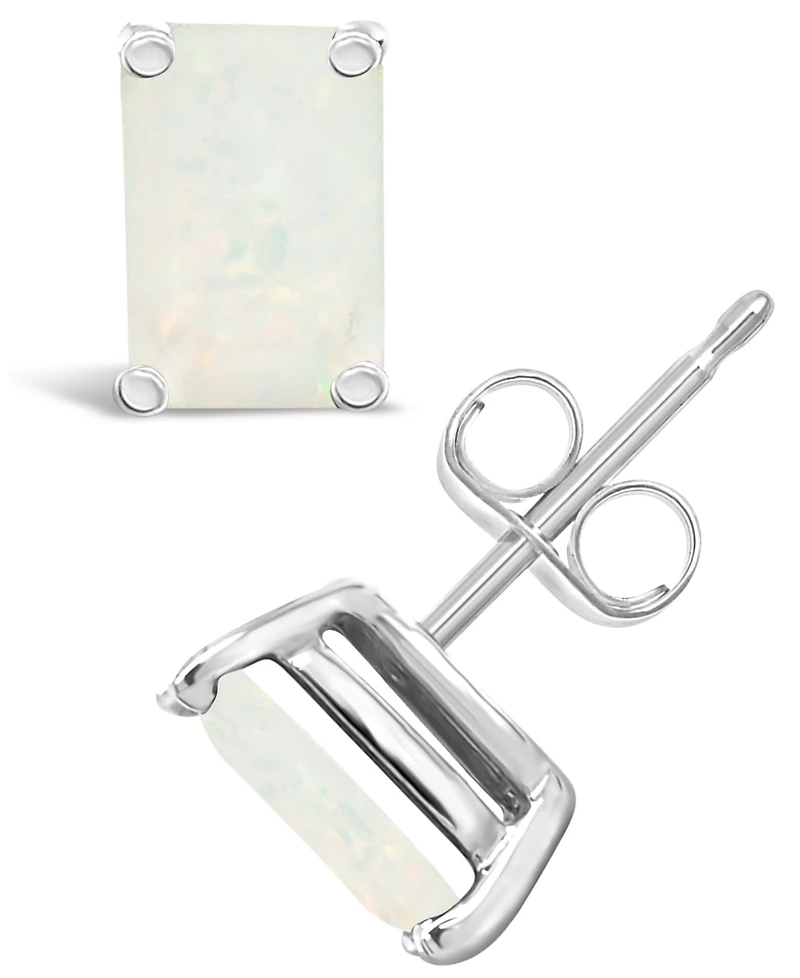 Opal (5/8 ct. t.w.) Stud Earrings 14K Yellow Gold or White