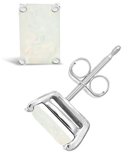 Opal (5/8 ct. t.w.) Stud Earrings 14K Yellow Gold or White