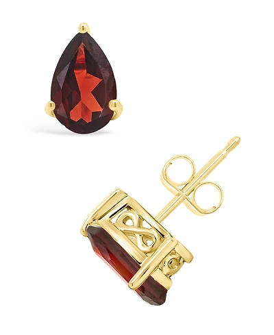 Macy's Garnet (2-1/5 ct. t.w.) Stud Earrings in 14K Yellow Gold