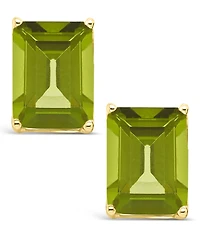 Macy's Peridot (3-3/8 ct. t.w.) Stud Earrings in 14K Yellow Gold