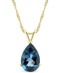 Macy's London Topaz (3-5/8 ct. t.w.) Pendant Necklace in 14K Gold