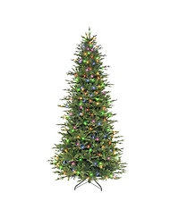 9' Pre-Lit Slim Balsam Fir Tree with 700 Color Select Led Lights, 5285 Tips