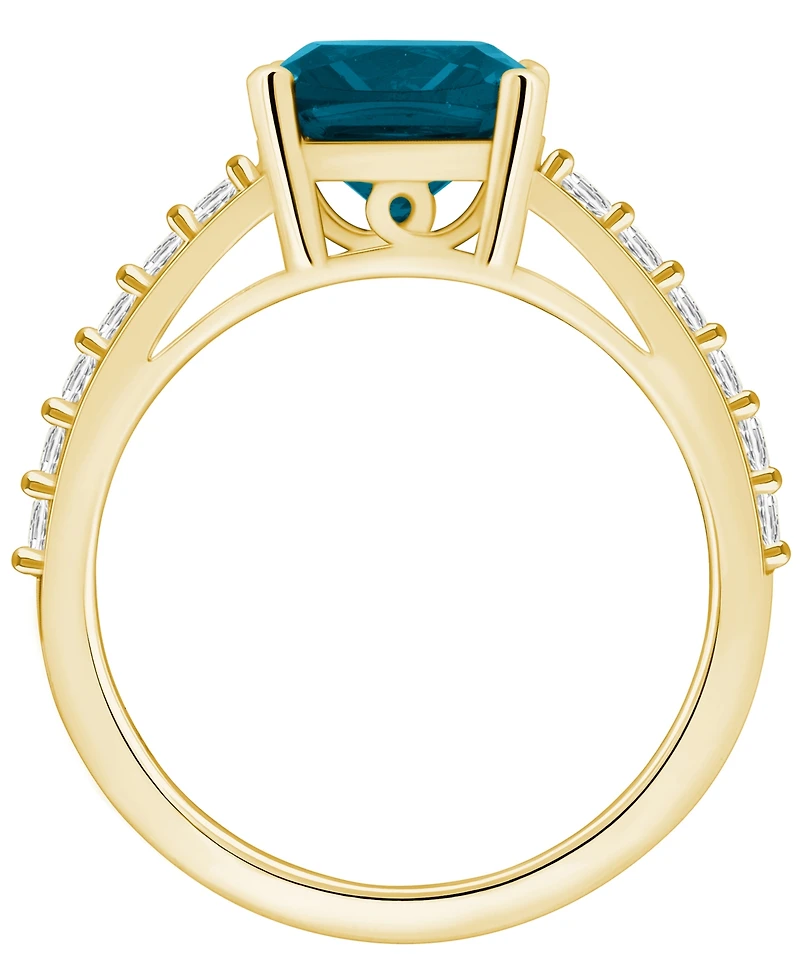 Macy's London Blue Topaz (2-3/4 Ct. T.w.) and Diamond (1/3 Ring 14K Yellow Gold