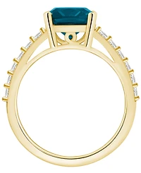Macy's London Blue Topaz (2-3/4 Ct. T.w.) and Diamond (1/3 Ring 14K Yellow Gold