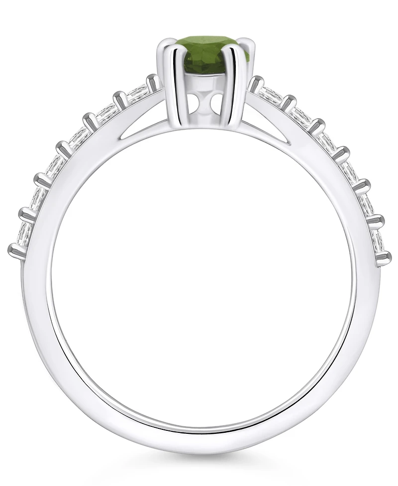 Macy's Peridot (1 Ct. T.w.) and Diamond (1/3 Ring 14K Gold