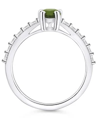 Macy's Peridot (1 Ct. T.w.) and Diamond (1/3 Ring 14K Gold