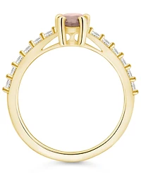 Macy's Morganite (3/4 Ct. T.w.) and Diamond (1/3 Ring 14K Yellow Gold
