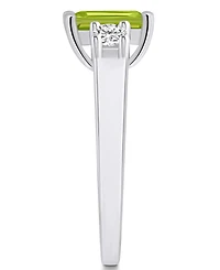 Macy's Peridot and Diamond Ring (1-3/4 ct.t.w 1/4 ct.t.w) 14K White Gold