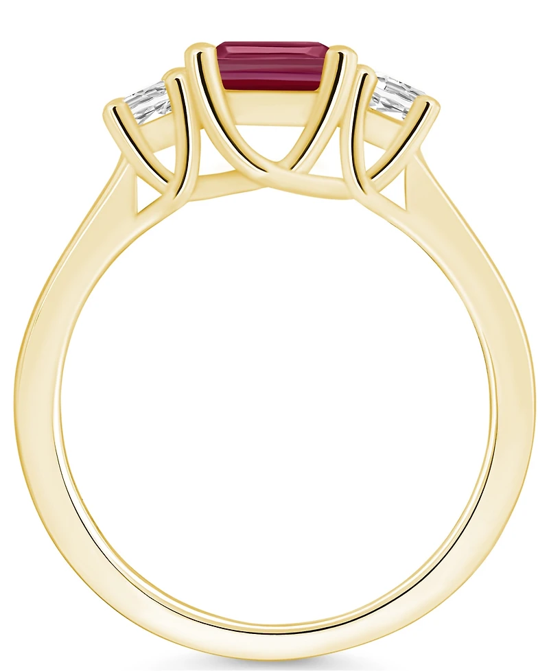 Macy's Garnet and Diamond Ring (2 ct.t.w 1/4 ct.t.w) 14K Yellow Gold
